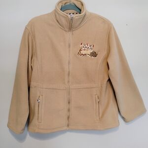 The Bradford Exchange Tan Utility Jacket with Cat Embroidery